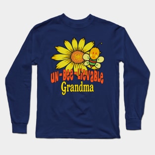 Unbelievable Grandma Sunflowers and Bees Long Sleeve T-Shirt